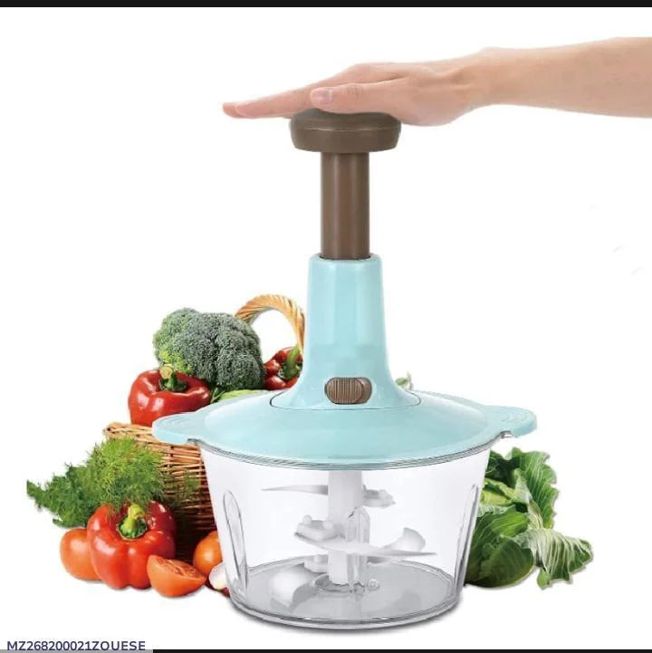 Manual Food Chopper – 500ml Press Chopper with Stainless Steel Blades | Pakistan Kitchen Essential