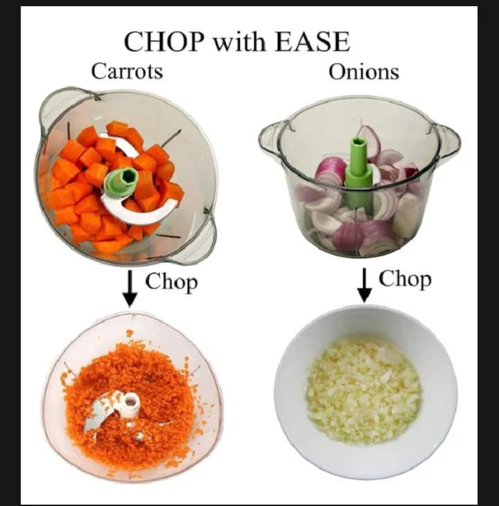 Manual Food Chopper – 500ml Press Chopper with Stainless Steel Blades | Pakistan Kitchen Essential